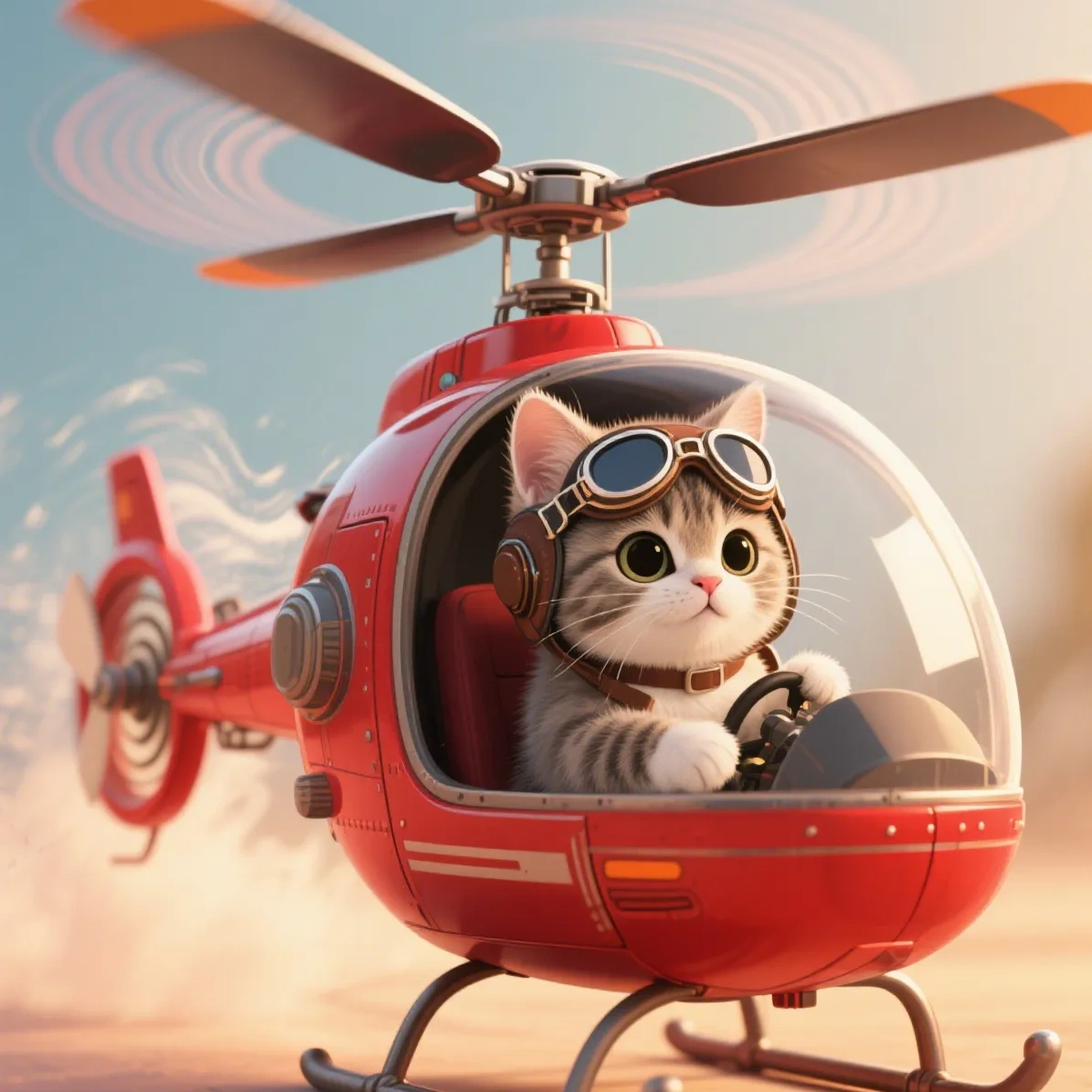 Cat pilot helicopter